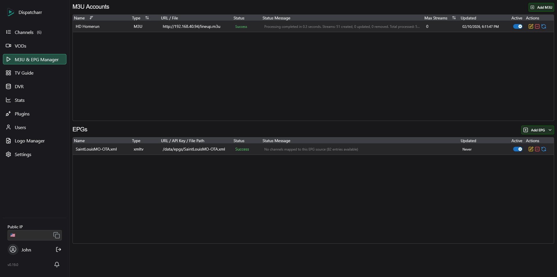 M3U & EPG Manager