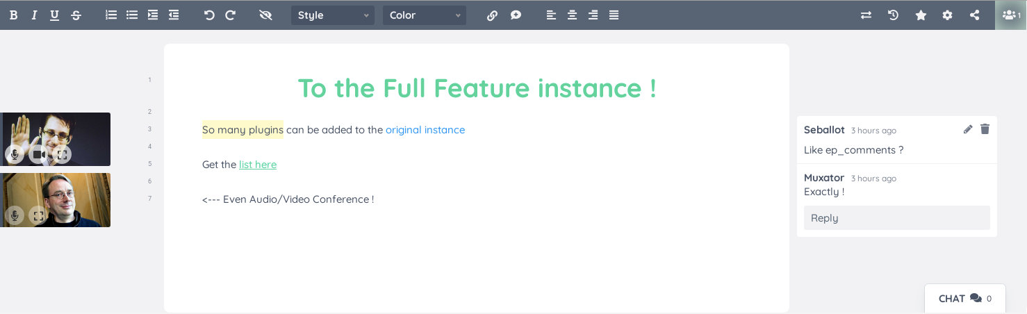 You can add a lot of plugins ! Full Features